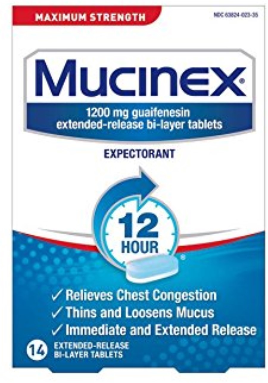 Mucinex 12 Hr Max Strength Chest Congestion Expectorant Tablets, 14ct