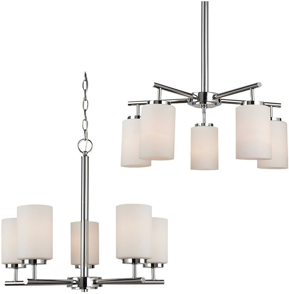 Sea Gull Lighting 31161-05 Oslo Chandelier Hanging Modern Fixture, Five - Light, Chrome