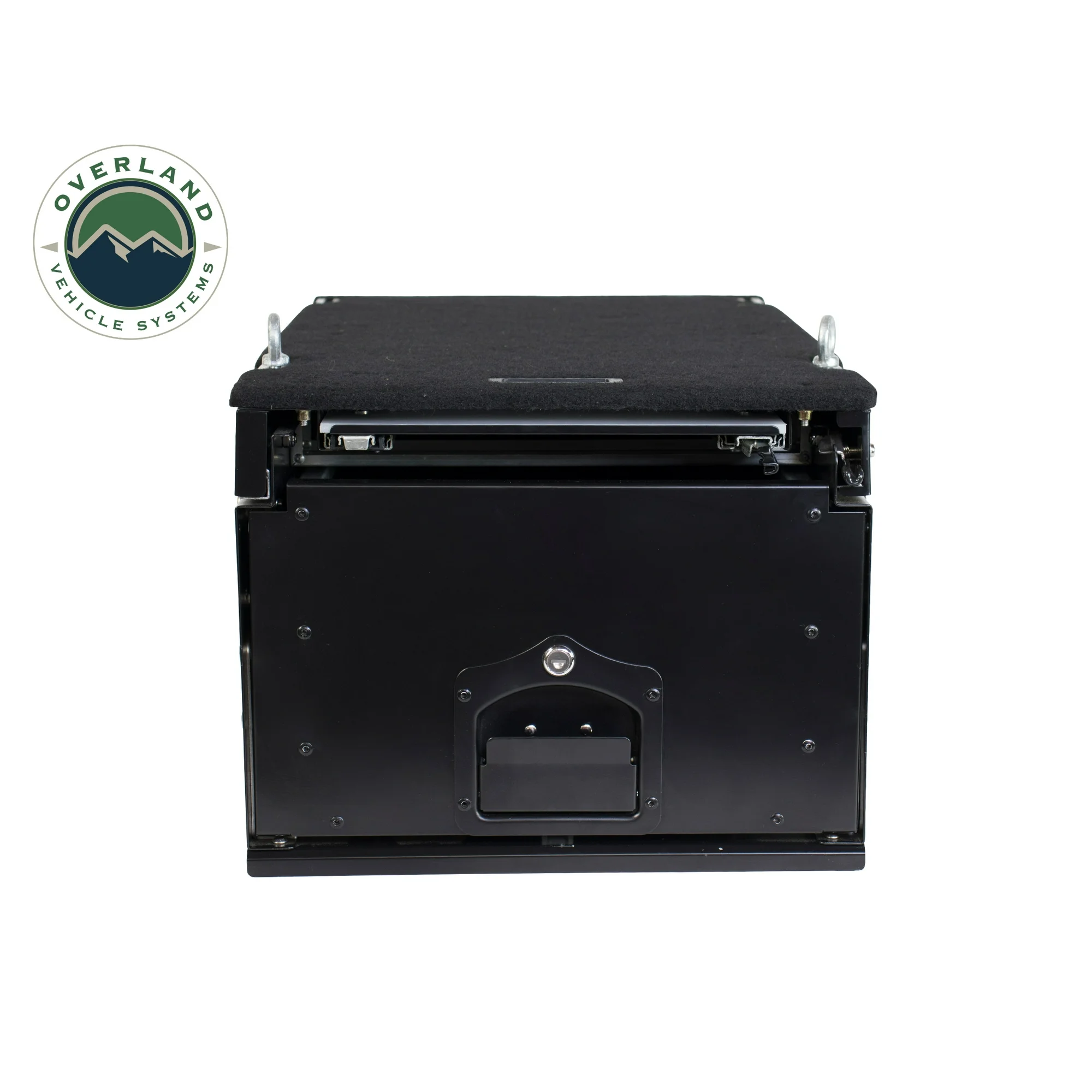 Overland 21010201 Cargo Box w Slide Out Drawer & Working Station Size Black