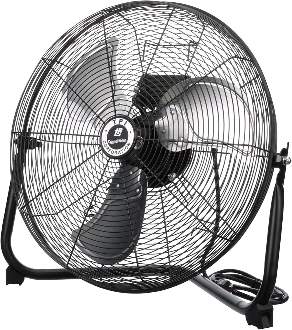 Corporation CF-18 Commercial Floor Fan, 18 inch Air Circulator - 120V, 1/5HP Non-Oscillating Motor, 3-Speed, UL & C-UL Listed
