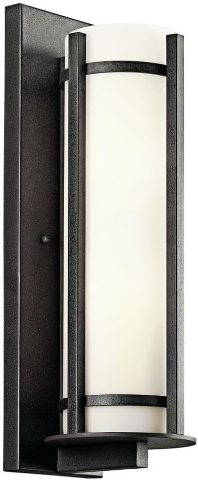 49120AVIFL Camden Outdoor Wall 2-Light Fluorescent, Anvil Iron