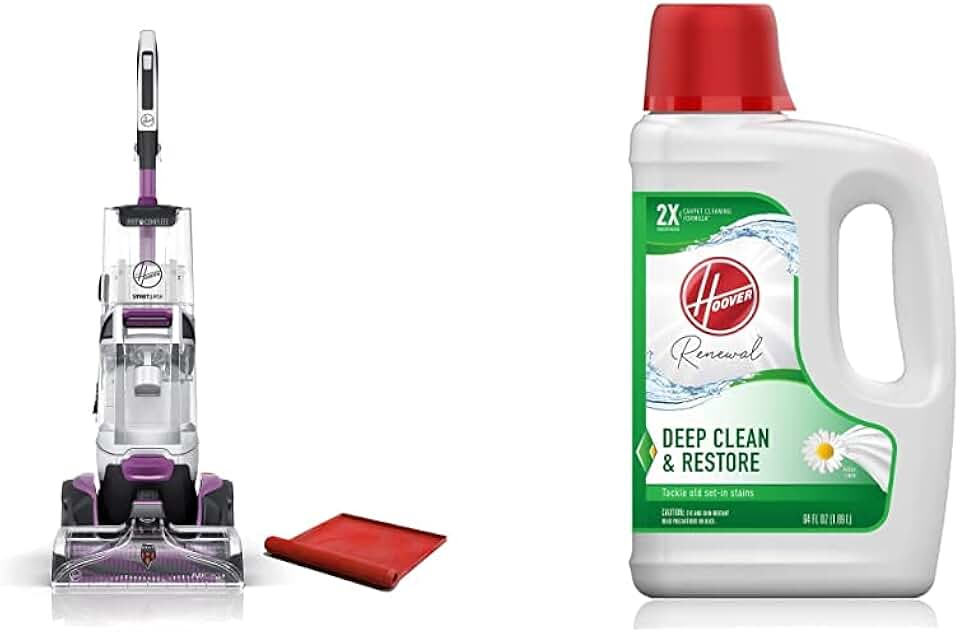 Hoover SmartWash Pet Automatic Carpet Cleaner with Storage Mat, FH53050 Renewal Deep Cleaning Carpet Shampoo, 64oz Formula, AH30924, White (Packaging May Vary)