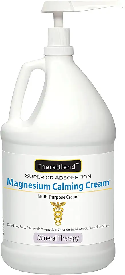 Therablend Magnesium Calming Cream with MSM and Dead Sea Salts (1 Gallon)