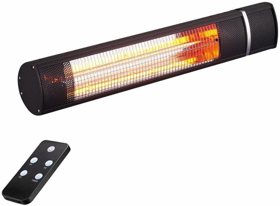Genesis Series 25-Inch 1500W Electric Infrared Patio Heater - 120V - G15R, Black