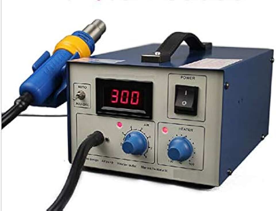GOWE Advanced Air Pump Manual/Auto Digital Hot Air Gun Rework Station 2 in 1 Heat Gun Soldering Station