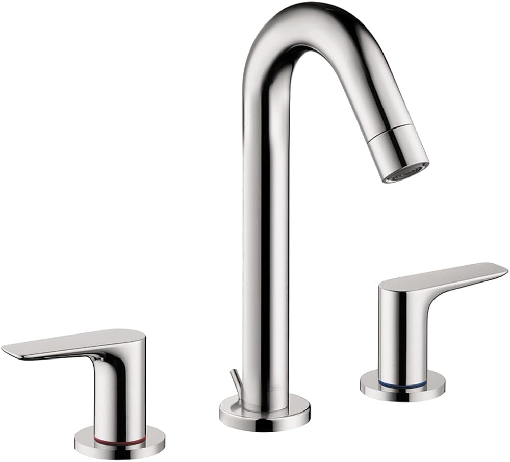 hansgrohe Logis Modern Low Flow Water Saving 2-Handle 3 9-inch Tall Bathroom Sink Faucet in Chrome, 71533001