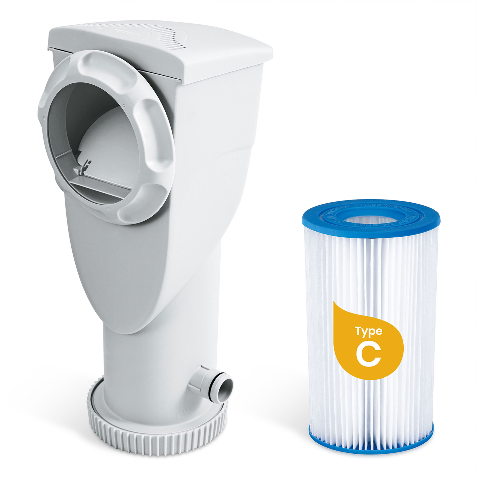 Funsicle 1500 Gallon SkimmerPlus Filter Pump for Above Ground Pool, White, Adults