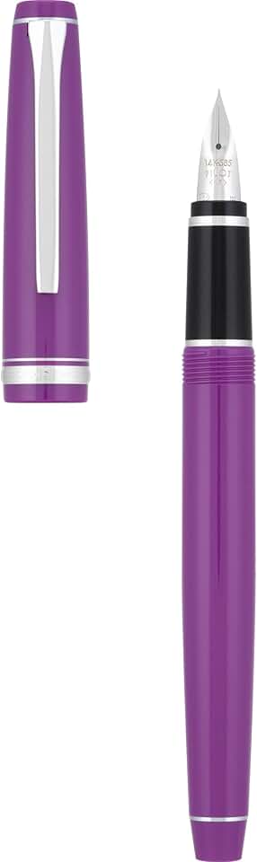 Pilot Falcon Collection Fountain Pen, Blue Ink, Fine Nib, Purple Barrel (15667)