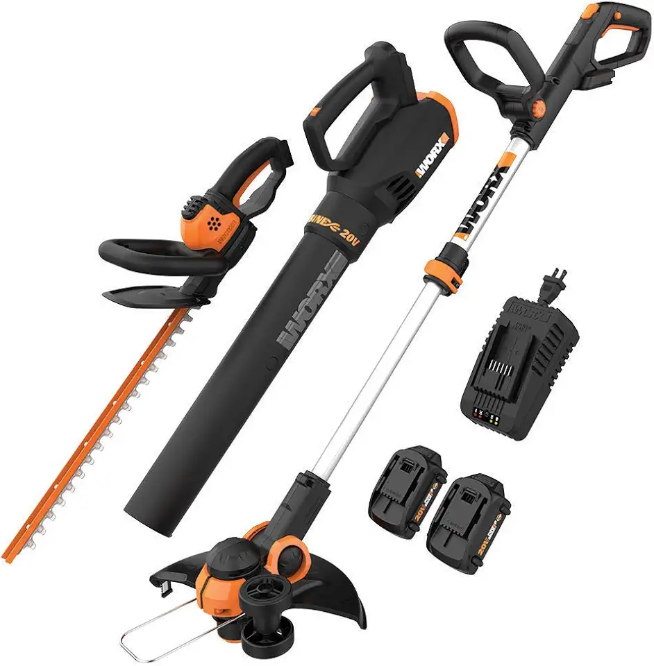 Worx 20V GT 3.0 + Turbine Blower + Hedge Trimmer (Batteries & Charger Included)