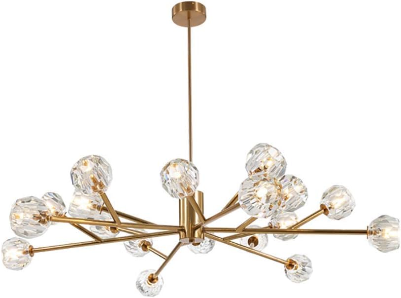 Modern Sputnik Chandelier Crystal Chandelier Mid Century Lighting Brushed Nickel Ceiling Light Fixture for Hallway Bar Kitchen Dining Roomden