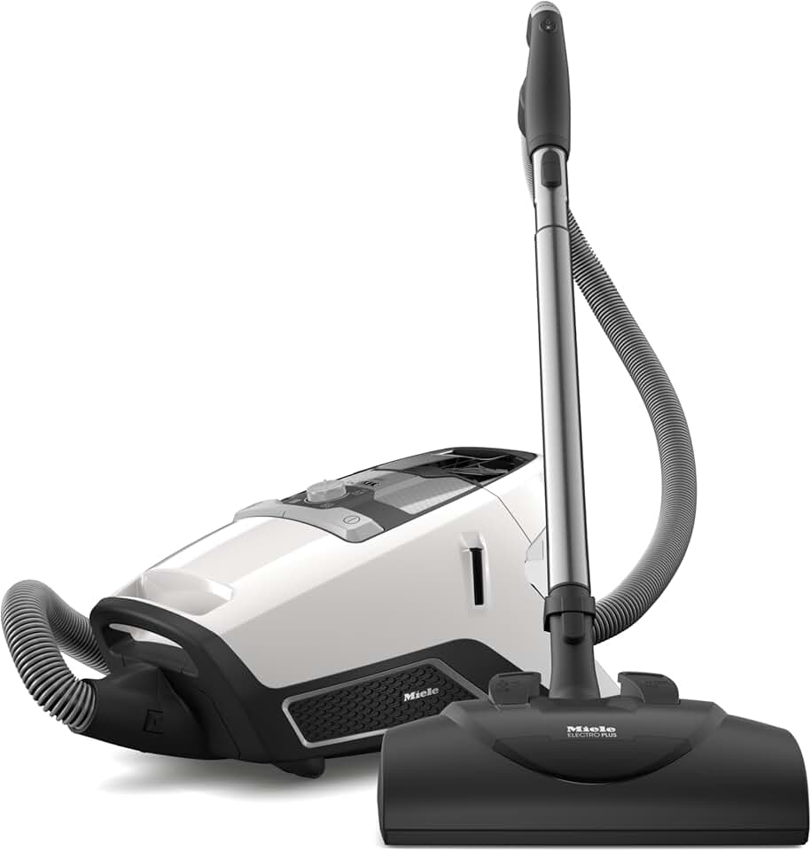 Miele Blizzard CX1 Cat & Dog Bagless Canister Vacuum, Lotus White - Pet Hair, Portable