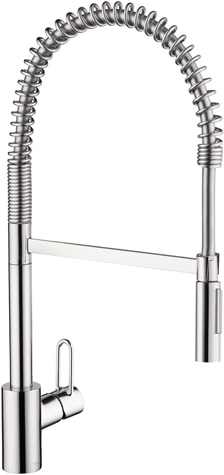 hansgrohe Talis Loop Chrome Commercial Kitchen Faucet, Kitchen Faucets with Pull Down Sprayer, Faucet for Kitchen Sink, Chrome 04700005