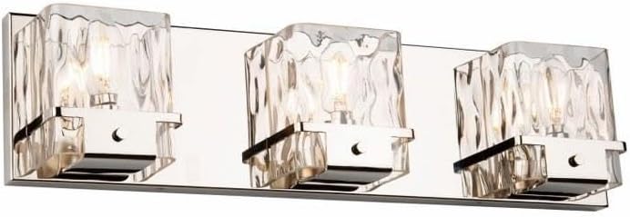 Artcraft Lighting AC11573PN Contemporary Modern Three Light Wall Sconce from Wiltshire Collection in Polished Nickel Finish, 3.25 inches, Silver