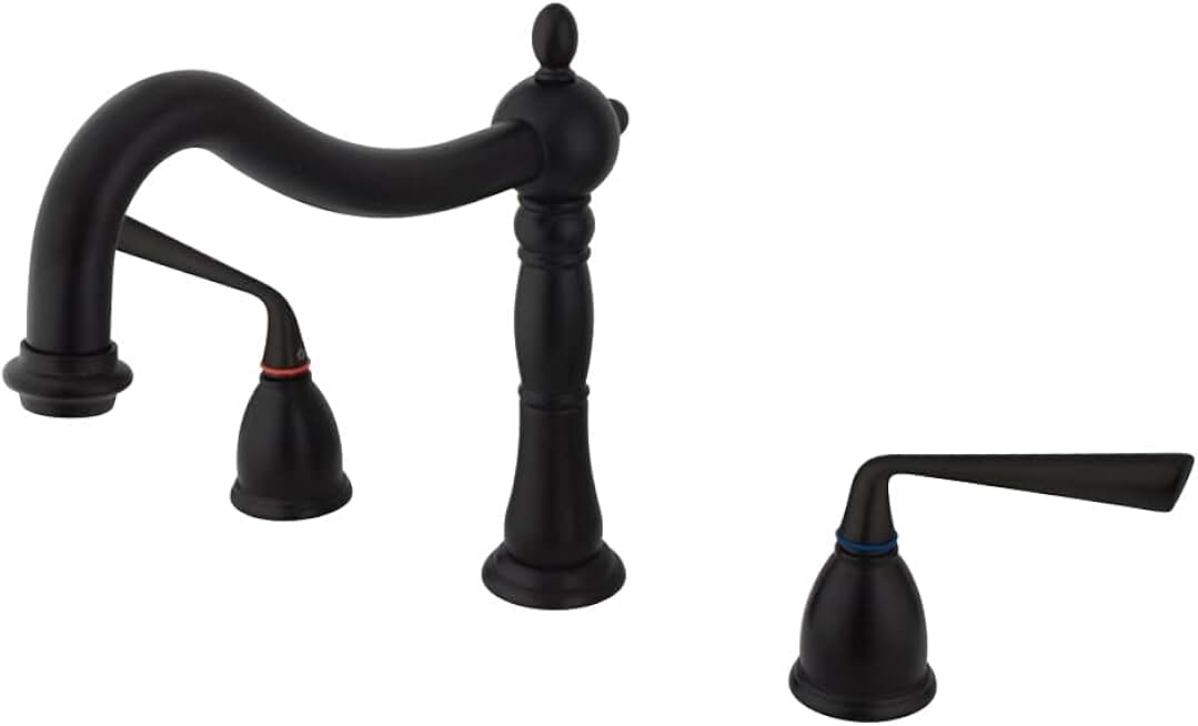 Kingston Brass KS1345ZL Silver Sage Roman Tub Faucet, 8 to 16 Inch Center, Oil Rubbed Bronze