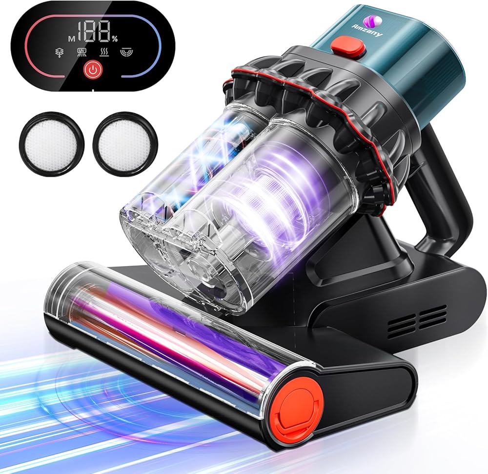 Bed Vacuum Cleaner With Smart Dust Sensor-5 IN 1 Mattress Vacuum Cleaner with 254nm UV & 40000Hz Ultrasonic, 16Kpa Suction,MIF Filter,40000 Rpm/Min Rotation,149°F High Heating Tech-500W Stable Power