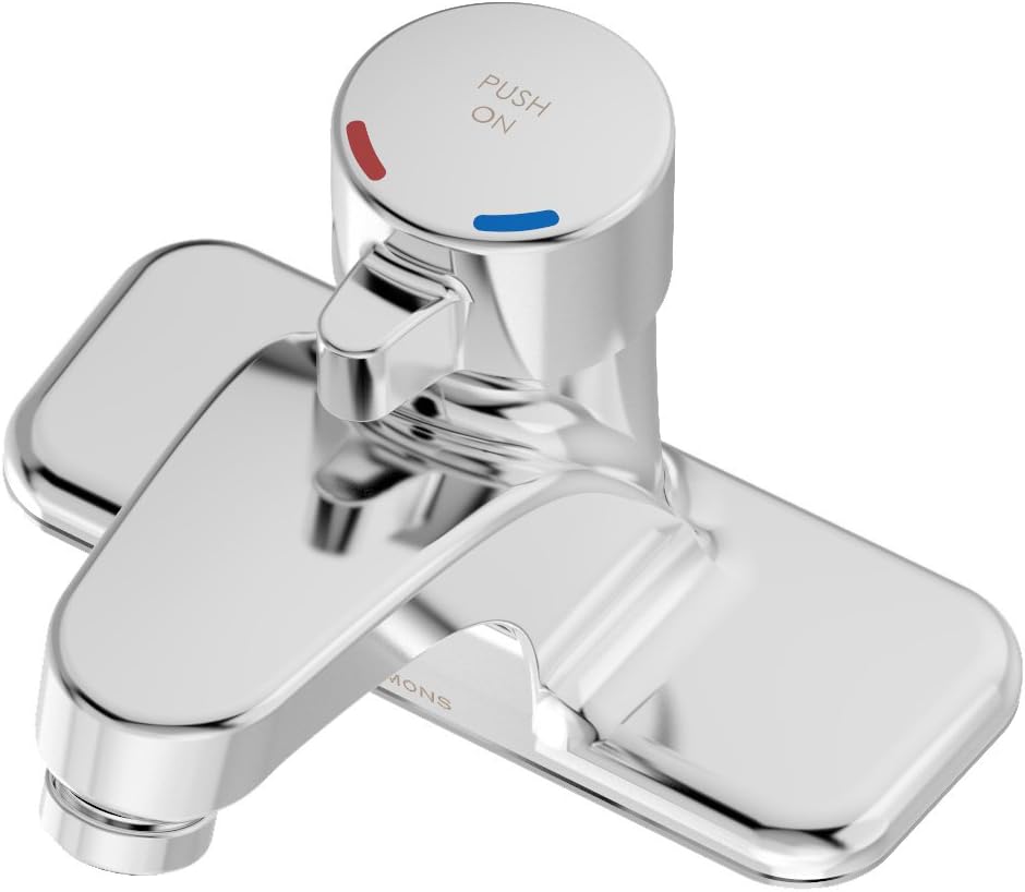 Symmons SLC-6000 SCOT 4 in. Centerset Single Handle Metering Lavatory Faucet in Polished Chrome (0.5 GPM)