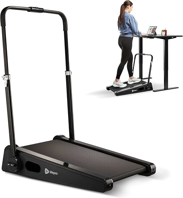 Lifepro Smallest Portable 30in Small Mini Walking Pad Treadmill Installation Free, Adjustable Incline, Under Desk Work Compact Treadmills for Home/Office - Max Load 220Lbs & Speed 3MPH