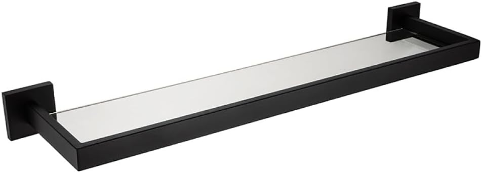 Robe Hook Towel Rail Bar Rack Bar Shelf Tissue Paper Holder Toothbrush Holder Bathroom Hardware Set Bathroom Accessories Black,Glass Shelf