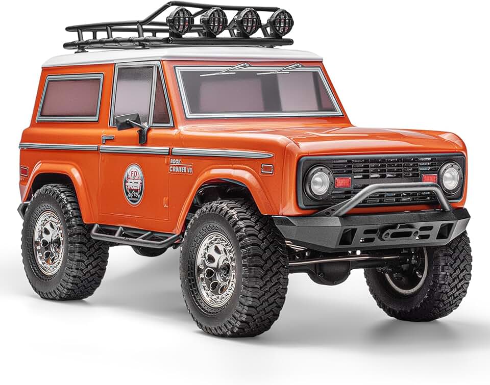 RGT RC Crawler 1:10 4wd Off Road Truck Rock Cruiser RC-4 Remote Control Car 4x4 Hobby RC Car Toy 136100V3FD Orange
