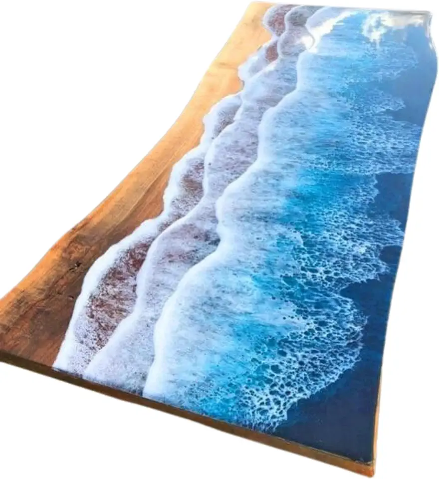 Custom Table Ocean Design, Made to Order Epoxy Resin Table, Wood Resin Art, Coffee Table, Personalized Ocean Resin Epoxy Table, Dining Table, Gift for Home Decor (36x72 inch, Only Table Top)