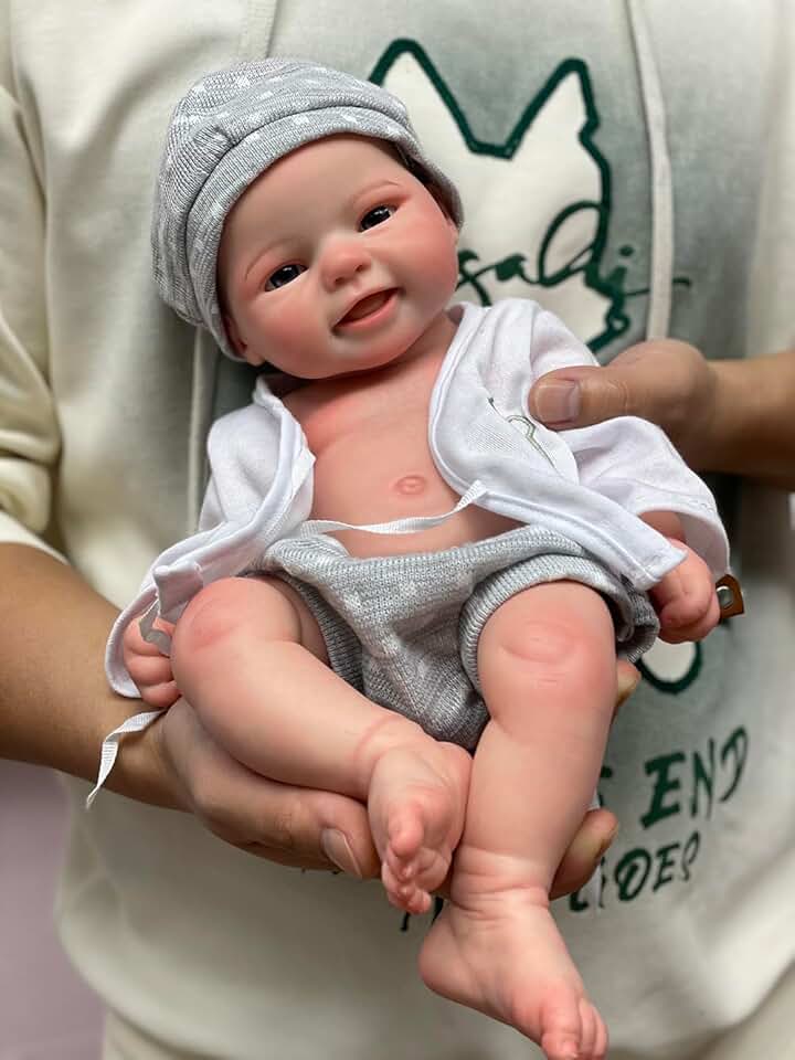 15inch Full Body Silicone Baby Doll not Vinyl Dolls Anatomically Correct Realistic Handmade Newborn Boy Dolls Open Eyes Washable