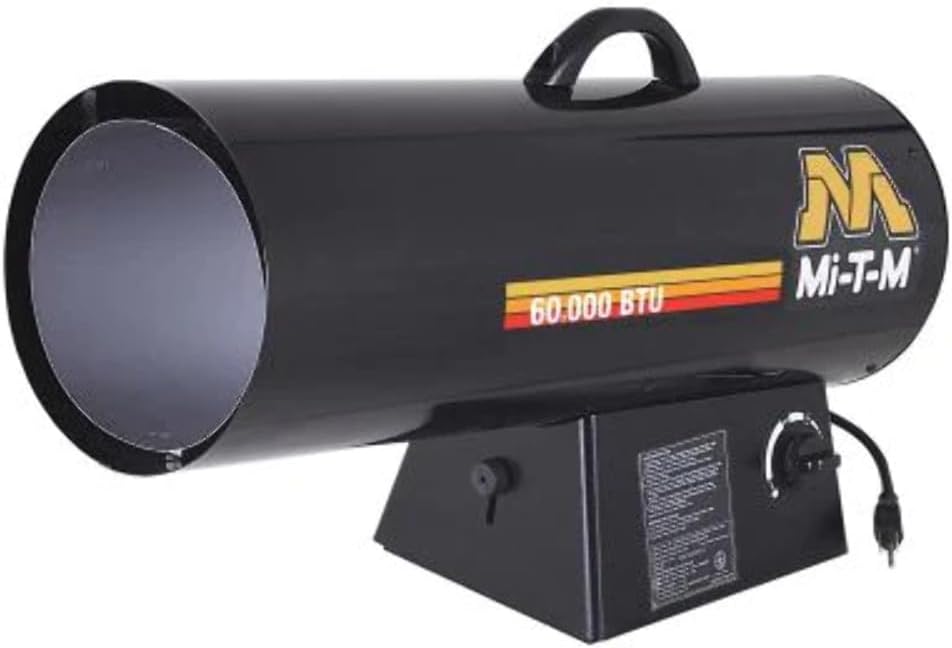 Mi-T-M MH-0060-LM10 Propane Forced Air Portable Heater, 40-50-60 0000 BTU