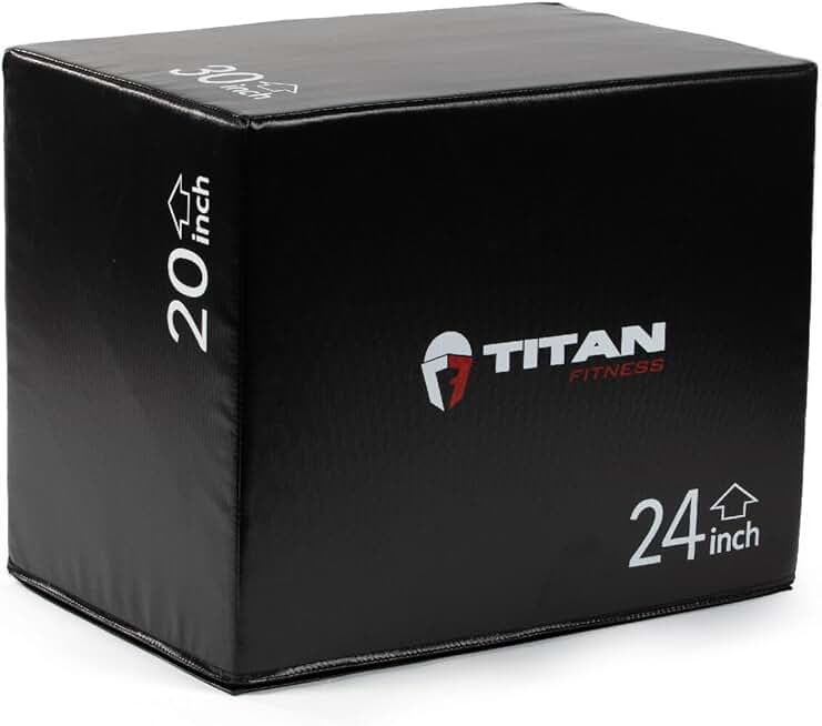 Titan Fitness 3-in-1 Soft Foam Plyometric Box, 20