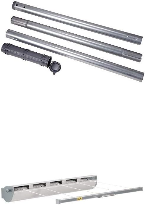 Household Essentials 3-Piece Clothesline Post Designed for The 15 by 7-Inch Retractable Dryer 17145-1 Retractable Clothesline 5-Line Dryer