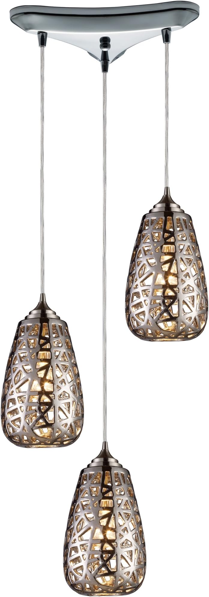 Elk 20064/3 Nestor 3-Light Pendant in Chrome