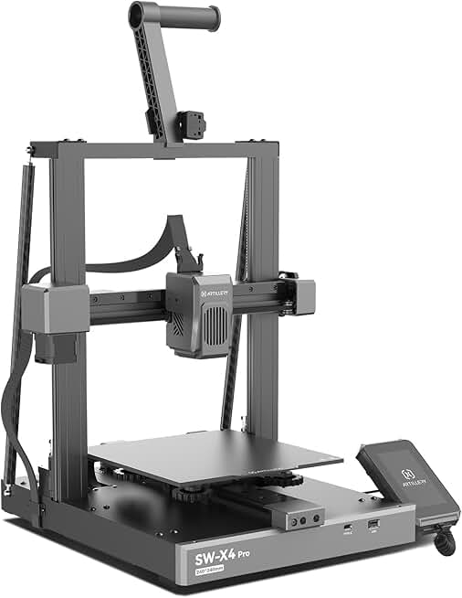 Artillery Sidewinder X4 Pro 3D Printer, 500mm/s High Speed FDM Printer with Auto Leveling Resonance Compensation, X Y-axis Linear Rail and High-Temp Nozzle, Direct Drive Extruder 9.44x9.44x10.23 Inch