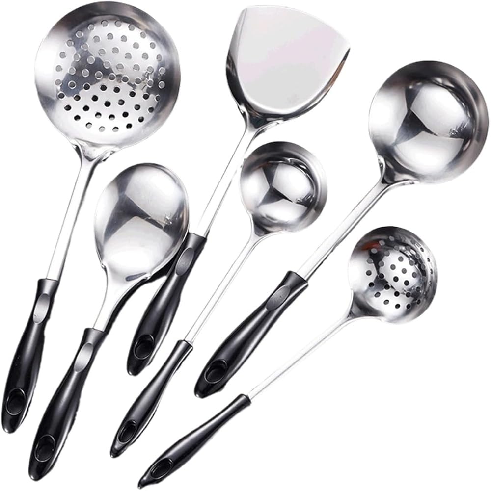 Stainless Steel Kitchen Tools Cooking Set Spatula Shovel Soup Tong Kitchen Accessories Baking Tools