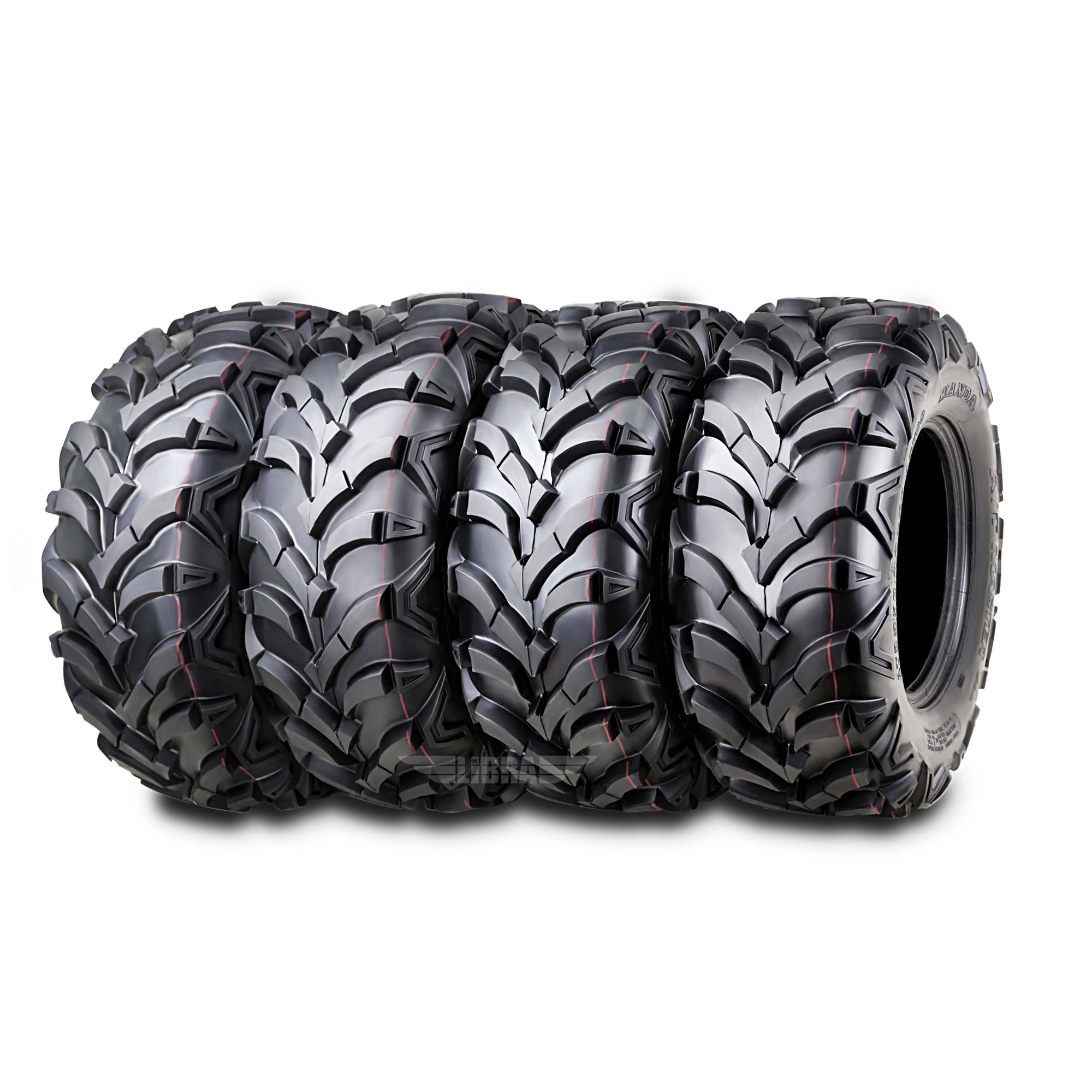 WANDA 27x9-14 27x9x14 & 27x11-14 27x11x14 UTV ATV Tire Set 8-Ply Solid Mud 20mm Tread