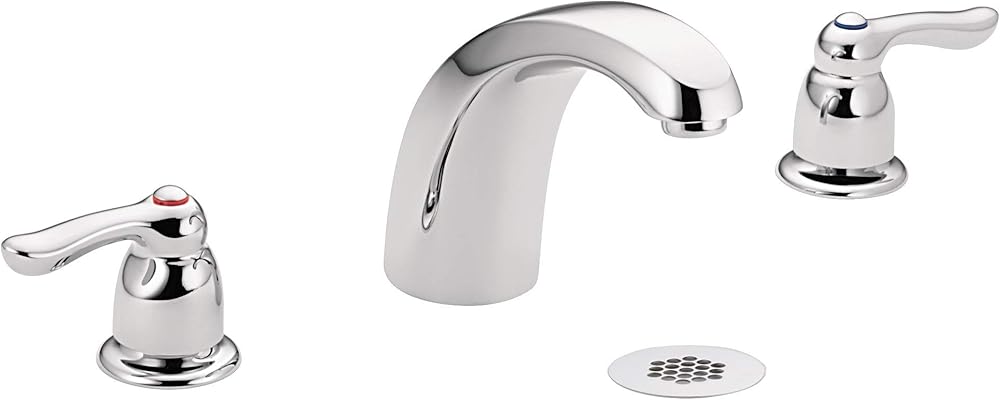 Moen 8924 Commercial M-Bition Widespread Lavatory Faucet with Grid Strainer 1.5 gpm, Chrome