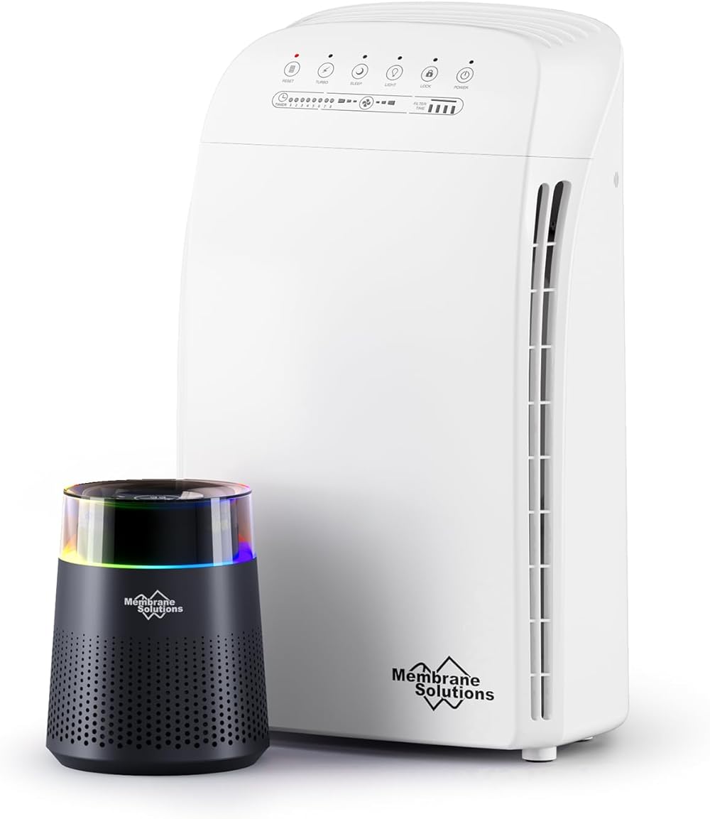 MSA3 Air Purifier for Home Large Room Up to 1590 sq ft and MSB5 Air Purifiers for Bedroom, H13 True HEPA Air Purifier for Pets Dander, Smoke, Dust, Mold, Hair Smell, Allergies