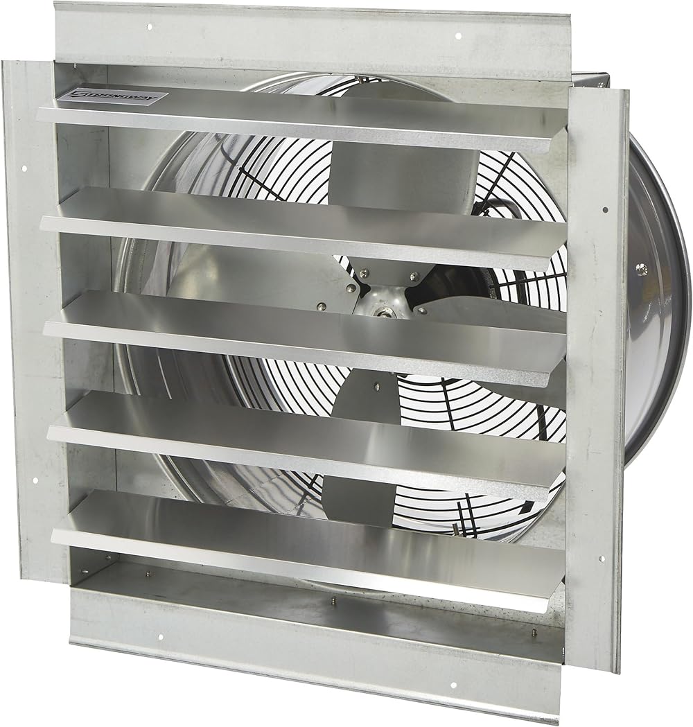 Heavy-Duty Fully Enclosed Direct Drive Shutter Exhaust Fan - 18in. 2800 CFM, 120 Volts, 4 Blades
