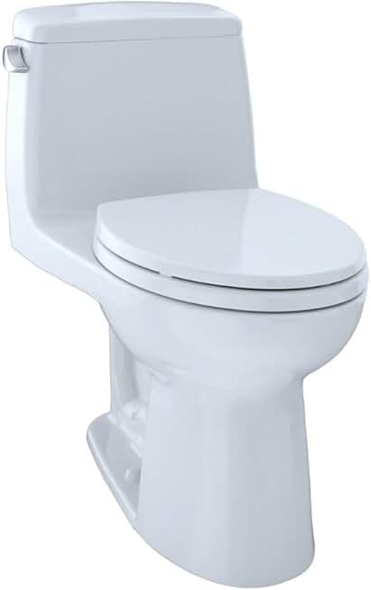 TOTO MS854114EL#01 Eco Ultramax ADA Elongated One Piece Toilet, Cotton White