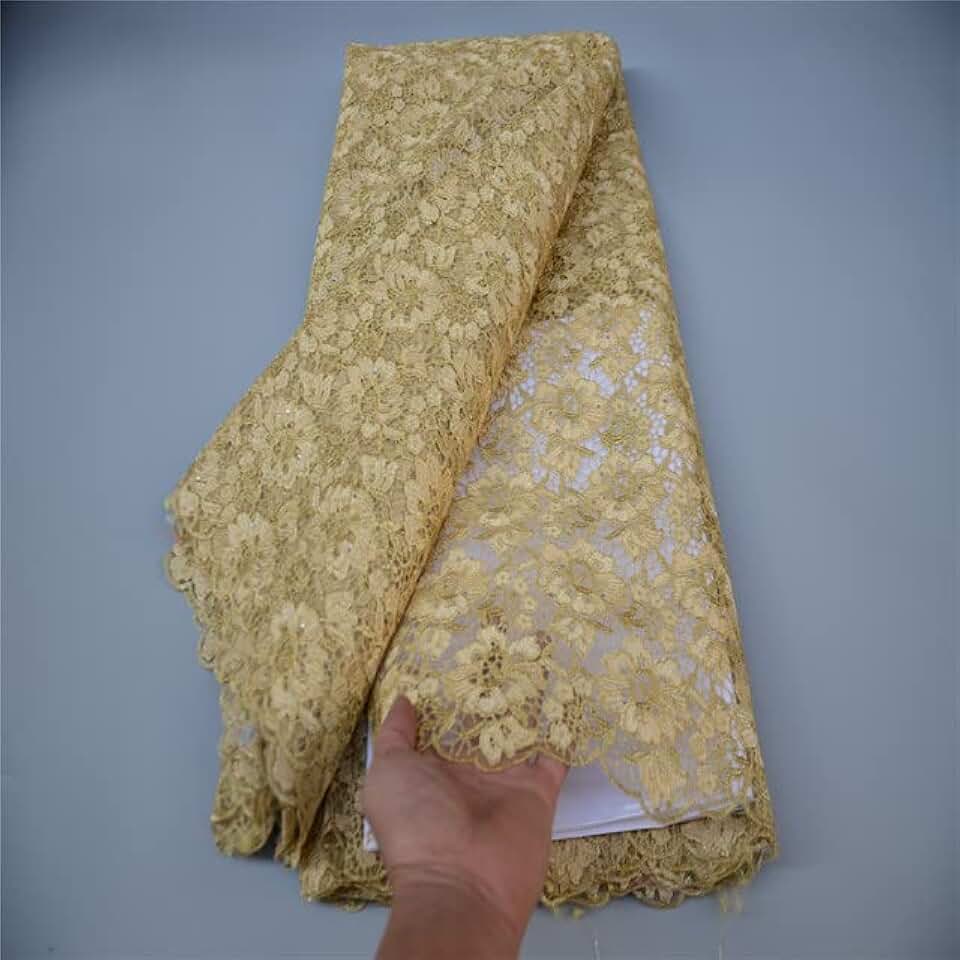 5 Yards French Embroidery Guipure Cord Lace Fabric Lace African Lace Fabric for Nigerian Wedding Party PS924
