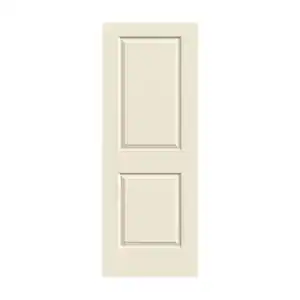JELD-WEN 30 in. x 80 in. 2 Panel Cambridge Primed Smooth Solid Core Molded Composite MDF Interior Door Slab