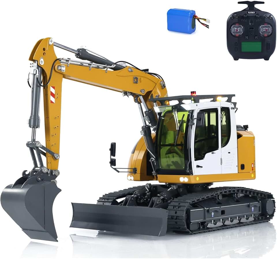 TOUCAN RC HOBBY 1/14 RC Hydraulic Excavator 914 5-Ways Valve Metal Remote Control Digger Model