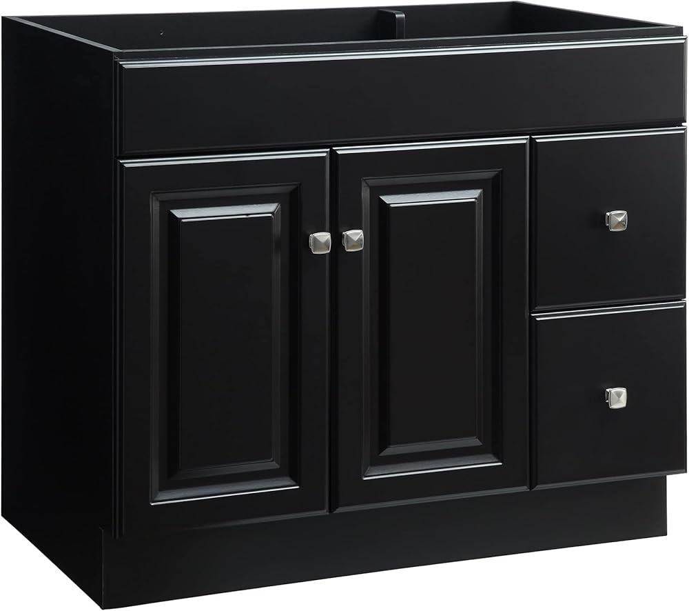 Design House Wyndham Unassembled Bathroom Vanity Cabinet without Top, 36 in, Dark Espresso