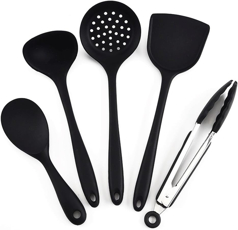 Kitchen Utensils Set Non-stick Kitchenware Cooking Tools Spoon Soup Ladle Spatula Shovel Accessories(E)