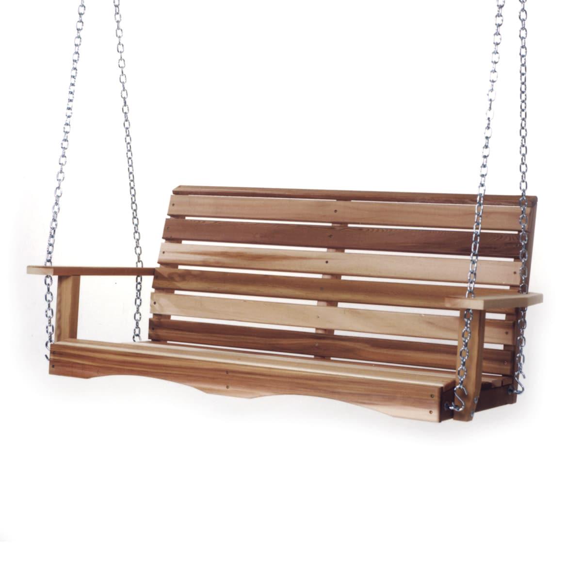 All Things Cedar 2-person Natural Cedar Wood Outdoor Swing