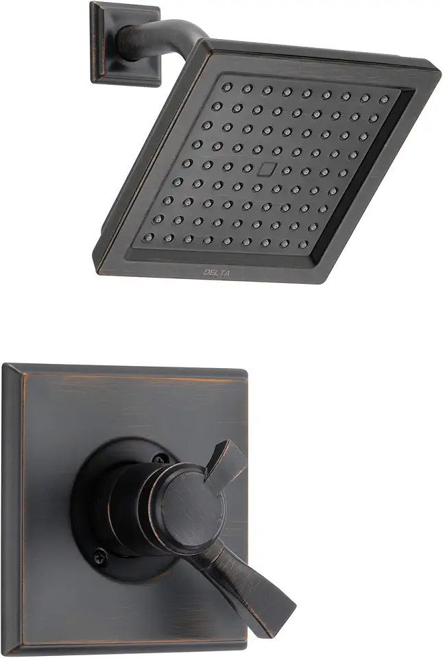 Delta Faucet Dryden 17 Series Dual-Function Shower Trim Kit with Single-Spray Touch-Clean Shower Head, Venetian Bronze, 2.0 GPM Water Flow, T17251-RB-WE (Valve Not Included)