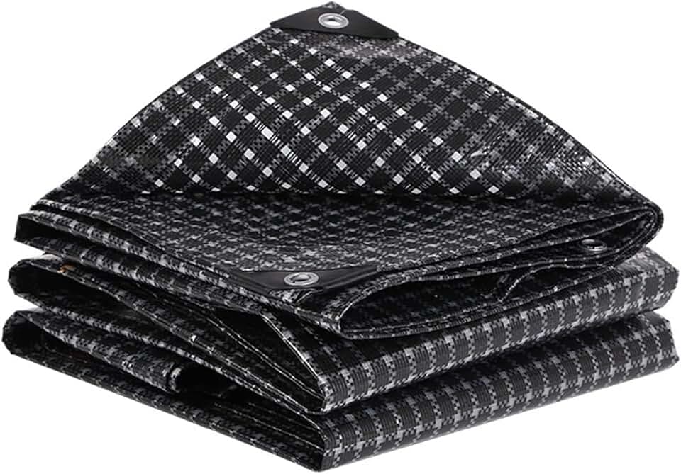 Heavy Duty Poly Tarp Cover, Waterproof Tarps with Rust Grommets, Tear & UV Resistant Camping Tarp, Tarpaulin with Reinforced Edges, for Tarpaulin Canopy Tent, Boat, RV or Pool Cove