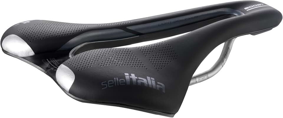 Selle Italia, SLR Boost Gravel Superflow L, Saddle, 248 x 145mm, 209g, Black/Hi-Viz (SI510760)