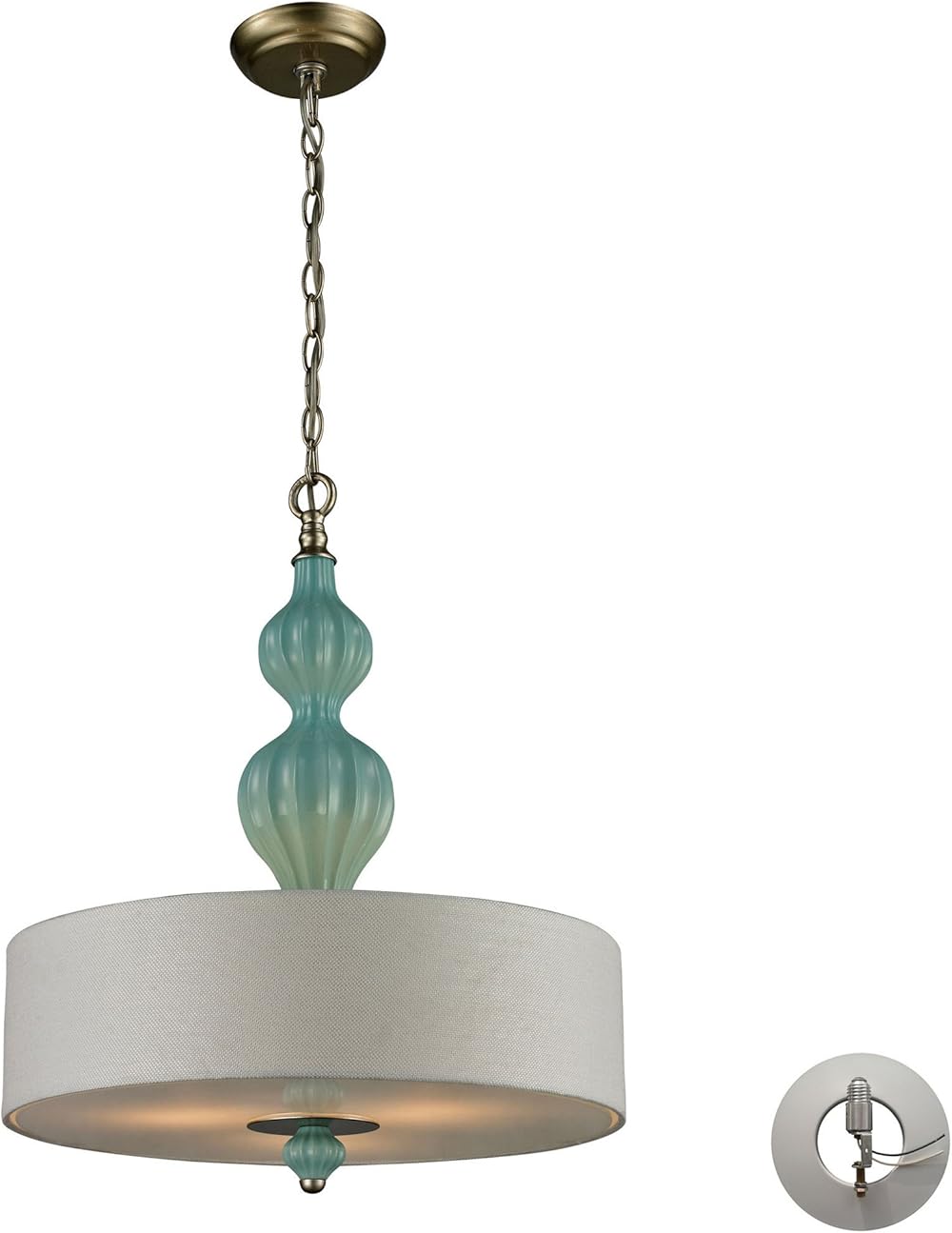 31362/3-LA pendant light, Aged Silver
