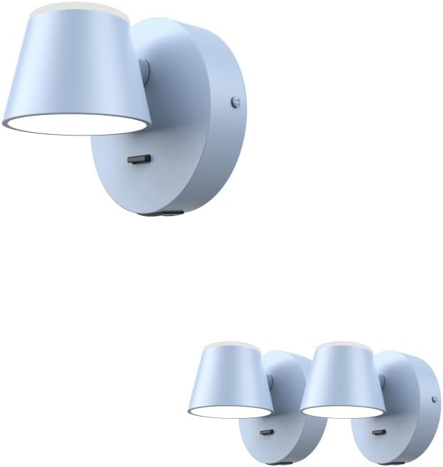 110 Volt Hardwired Wall Sconce with On/Off Switch USB Charging Port 1 pack+110 Volt Hardwired Wall Sconce with On/Off Switch USB Charging Port 2 packs