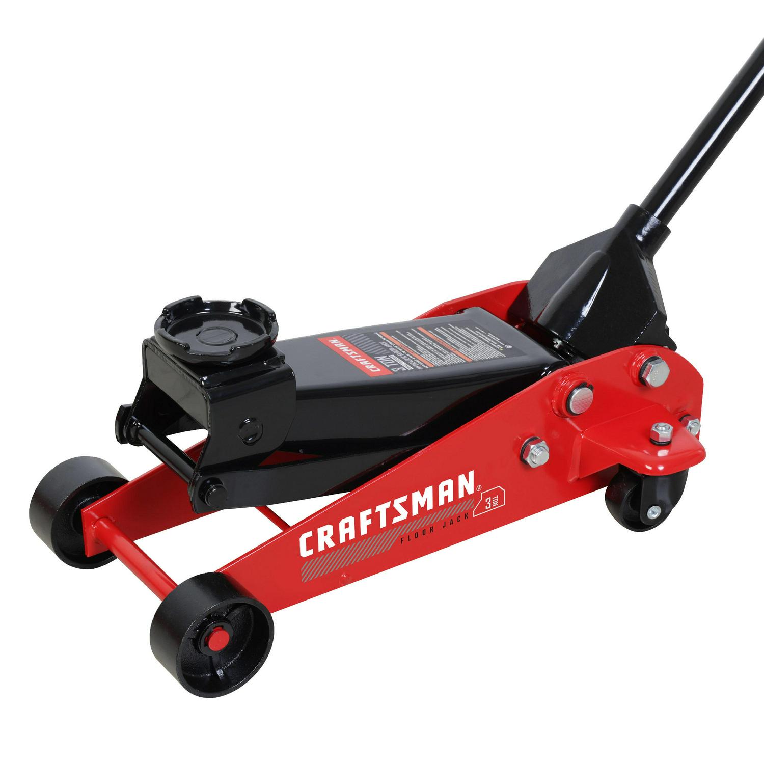 CRAFTSMAN Black 3-Ton Steel Hydraulic Floor Jack