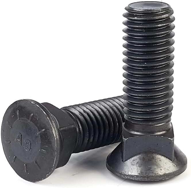 Dome Head Plow Bolt - Plain Grade 8 Steel 3/4
