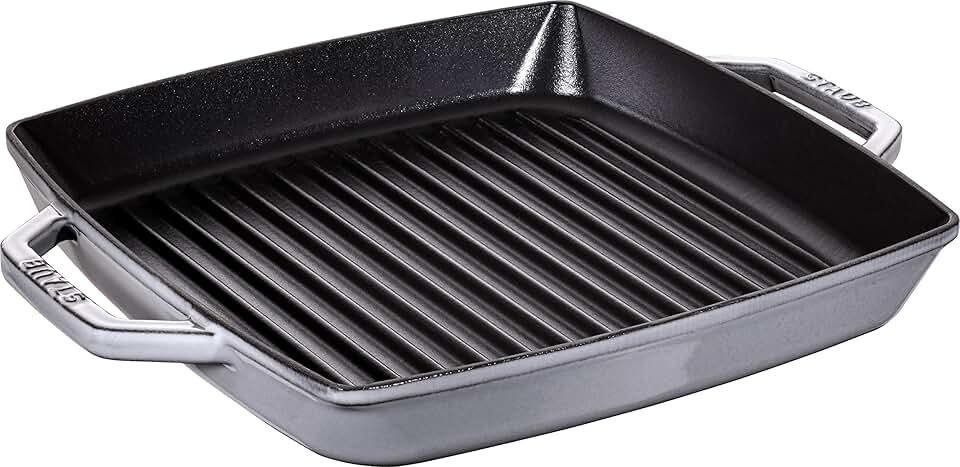 STAUB Square Grill Pan, 33 cm, Graphite Grey